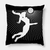 Volleyball Girl Symbol Graphic Throw Pillow Official Volleyball Gifts Merch