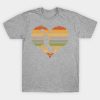 Vintage Heart Volleyball T-Shirt Official Volleyball Gifts Merch