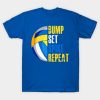 Bump Set Spike Repeat Volleyball T-Shirt Official Volleyball Gifts Merch