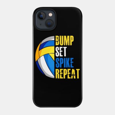 Bump Set Spike Repeat Volleyball Phone Case Official Volleyball Gifts Merch