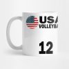 Usa Volleyball 12 T Shirt Design Mug Official Volleyball Gifts Merch