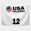 Usa Volleyball 12 T Shirt Design Tapestry Official Volleyball Gifts Merch