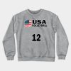 Usa Volleyball 12 T Shirt Design Crewneck Sweatshirt Official Volleyball Gifts Merch