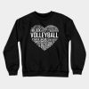 Volleyball Heart Crewneck Sweatshirt Official Volleyball Gifts Merch