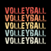 Retro Volleyball Throw Pillow Official Volleyball Gifts Merch