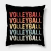 Retro Volleyball Throw Pillow Official Volleyball Gifts Merch