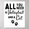 all you need is volleyball and a cat poster r7c5a564dd036435bb188a7003e32dcf5 wva 8byvr 1000 - Volleyball Gifts