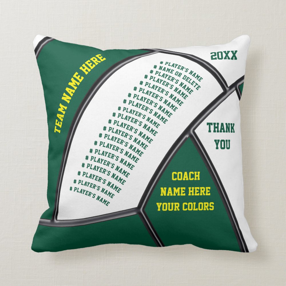 best volleyball coach gifts all players names throw pillow r6dd991c5de3b412d8c68e6c8d2b360d1 6s309 8byvr 1000 - Volleyball Gifts