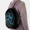 black turquoise minimalism volleyball monogrammed drawstring bag r642d1641e7c64d5f90844a75fabc53d5 qwkt5 1000 - Volleyball Gifts