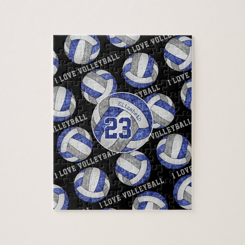 blue gray girls i love volleyball personalized jigsaw puzzle rfa48e61b8c6f4f14b680e0b926fa9962 ambtl 8byvr 1000 - Volleyball Gifts