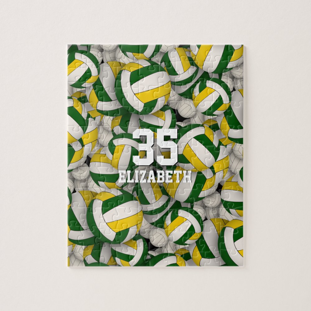 green gold team colors girls boys volleyball jigsaw puzzle ra242720ce4294ff2b33aca8ea2363826 ambtl 8byvr 1000 - Volleyball Gifts