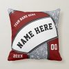 maroon black white and silver volleyball gifts throw pillow r0c9d03106317457da80ce0beb48b134b 6s309 8byvr 1000 - Volleyball Gifts