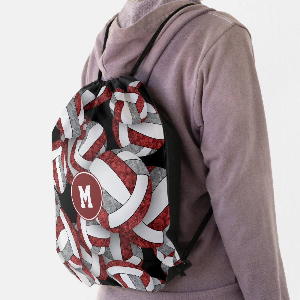 maroon gray sports accessories girls volleyball drawstring bag r98700b280490453ca5743a86fa9711cc qwkt5 1000 - Volleyball Gifts