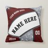 maroon white silver volleyball team gift ideas throw pillow r386d1bf0e18b474cba477bd53023f292 6s309 8byvr 1000 - Volleyball Gifts