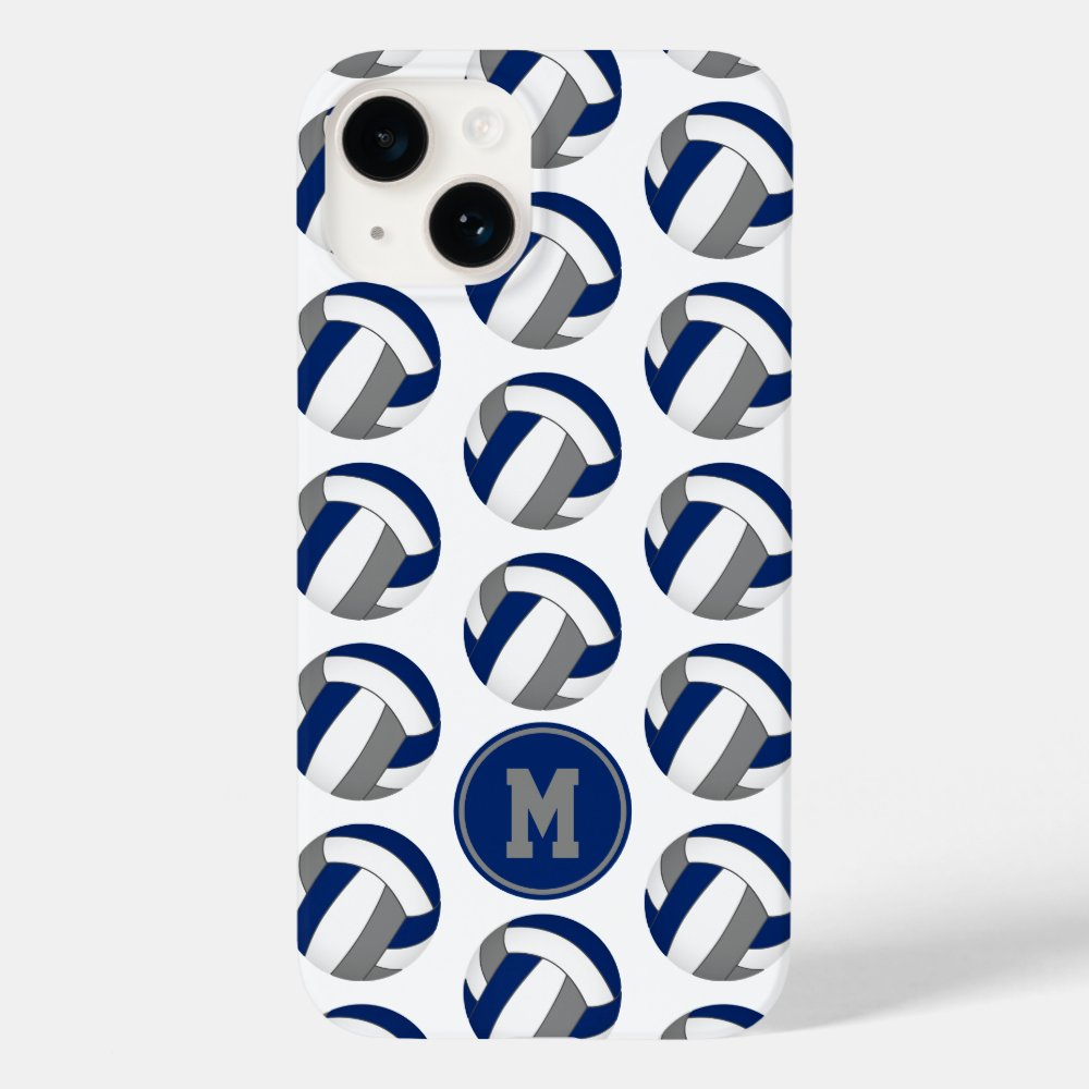 monogrammed blue gray volleyballs pattern case mate iphone case rae1e8666f562466ca3d7bb06dac2e905 s0dn6 1000 - Volleyball Gifts