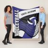 personalize volleyball design dark blue fleece blanket r311c09572dbe41818d536bc1013cd51e ee3yx 8byvr 1000 - Volleyball Gifts