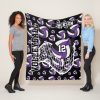 purple black and white volleyball pattern fleece blanket rf634422439ce46b69d4736302660e204 ee3yx 8byvr 1000 - Volleyball Gifts