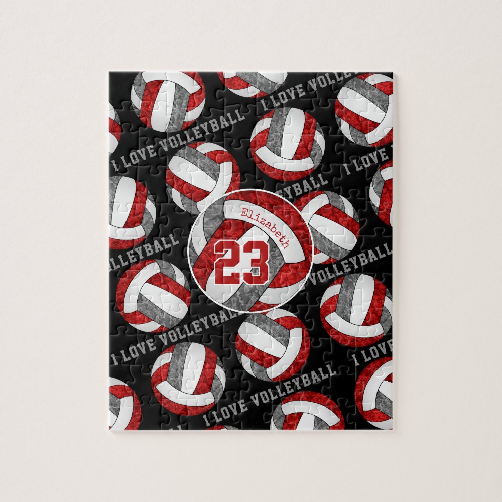 red gray girls i love volleyball personalized jigsaw puzzle r60a7935a9c4947178ffeebe89e44f1a5 ambtl 8byvr 1000 - Volleyball Gifts