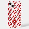 simple red white volleyballs pattern monogrammed case mate iphone case rd5bf2bc5c59540df95e83f7c7b864e5a s0dn6 1000 - Volleyball Gifts