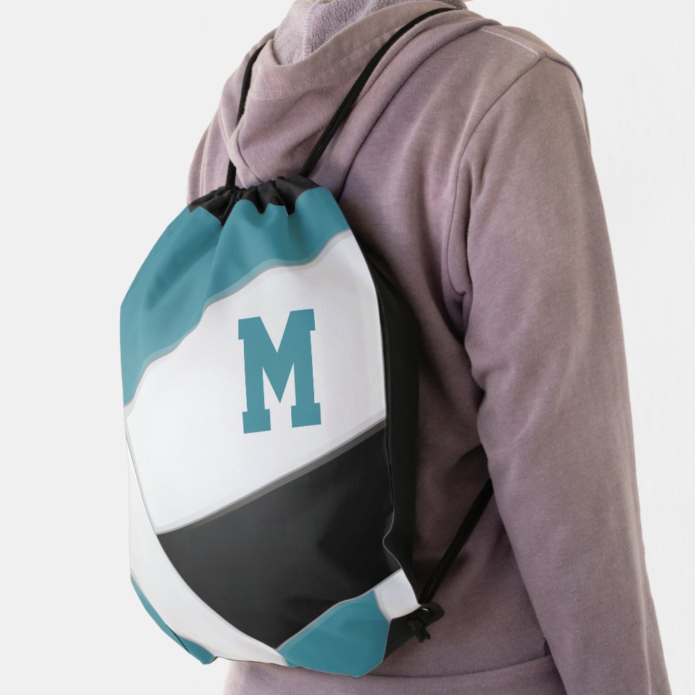 teal black team colors girls boys volleyball drawstring bag r8223a9008bd64022bc803e50a6bd20cb qwkt5 1000 - Volleyball Gifts