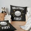 Volleyball Fan - Volleyball First Throw Pillow Official Volleyball Gifts Merch