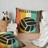 Vintage Retro Volleyball Throw Pillow Official Volleyball Gifts Merch