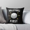 Volleyball Fan - Volleyball First Throw Pillow Official Volleyball Gifts Merch