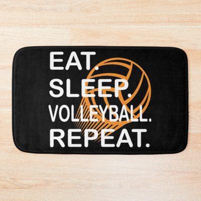 Eat Sleep Volleyball Repeat Bath Mat Official Volleyball Gifts Merch