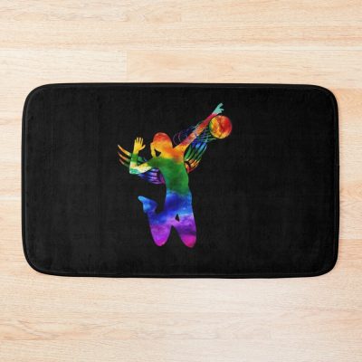 Watercolor Volleyball | Volleyball Bath Mat Official Volleyball Gifts Merch
