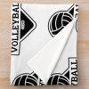 Volleyball Club (Black) Throw Blanket Official Volleyball Gifts Merch