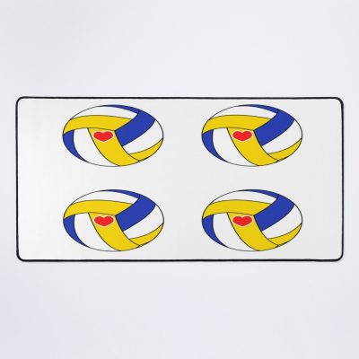 Volleyball Ball Pack With Hearts Mouse Pad Official Volleyball Gifts Merch