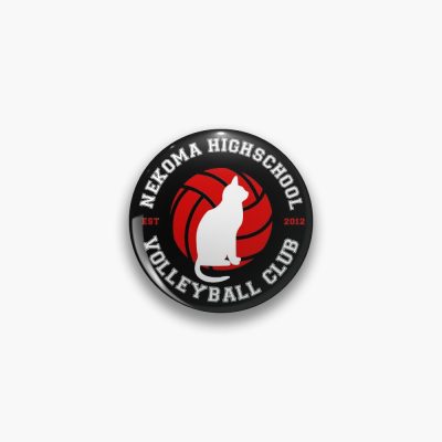 Haikyuu!! Nekoma Highschool Volleyball Club Logo Pin Official Volleyball Gifts Merch