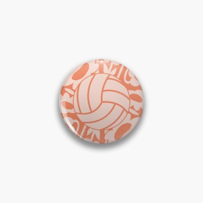 Volleyball Retro Flowers Pin Official Volleyball Gifts Merch