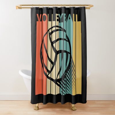 Volleyball Vintage Shower Curtain Official Volleyball Gifts Merch