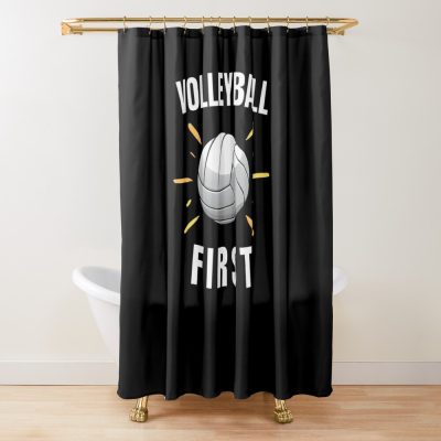 Volleyball Fan - Volleyball First Shower Curtain Official Volleyball Gifts Merch