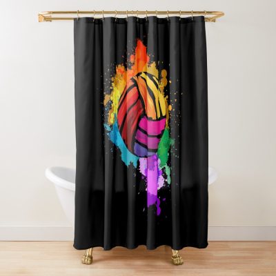 Volleyball Colorful Shower Curtain Official Volleyball Gifts Merch