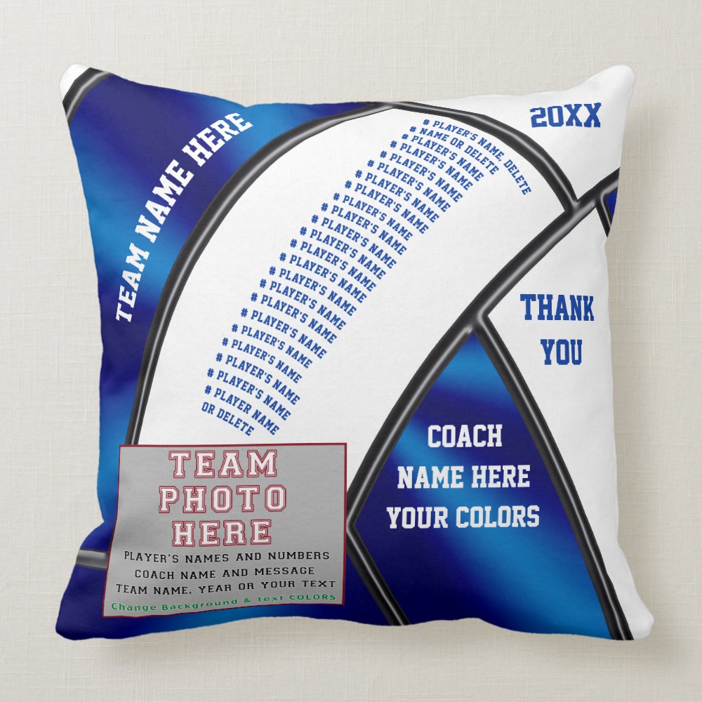 volleyball coach gifts team photo players names throw pillow rd9ebc19d3b5f42eaa67fa2757e4ccc0b 6s3tz 8byvr 1000 - Volleyball Gifts