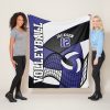 volleyball design blue white black fleece blanket r5a33f6abe23643adacc639c68a46e815 ee3yx 8byvr 1000 - Volleyball Gifts