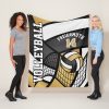 volleyball design gold white black fleece blanket r524daf290ea441afbce046e56ec1d927 ee3yx 8byvr 1000 - Volleyball Gifts