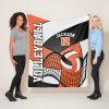 volleyball design orange white black fleece blanket rf6595235349048c1a7af10f8e86fe5c4 ee3yx 8byvr 1000 - Volleyball Gifts