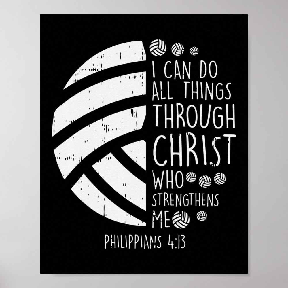 volleyball i can do things bible verse god jesus g poster r7bed046681ef4f7d8aa16c45d8b14b49 wva 8byvr 1000 - Volleyball Gifts