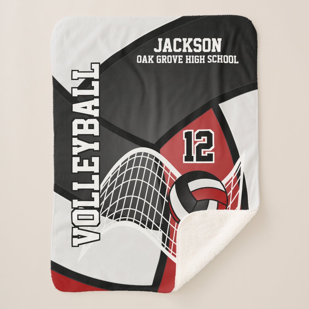 volleyball in black dark rede and white sherpa blanket r3bd06ffadbb0472395fcdf0c587773ec ejszc 1000 - Volleyball Gifts