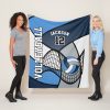 volleyball sport in blue white and gray fleece blanket rcc824cf01a3c4ed19d824ec612af477b ee3yx 8byvr 1000 - Volleyball Gifts