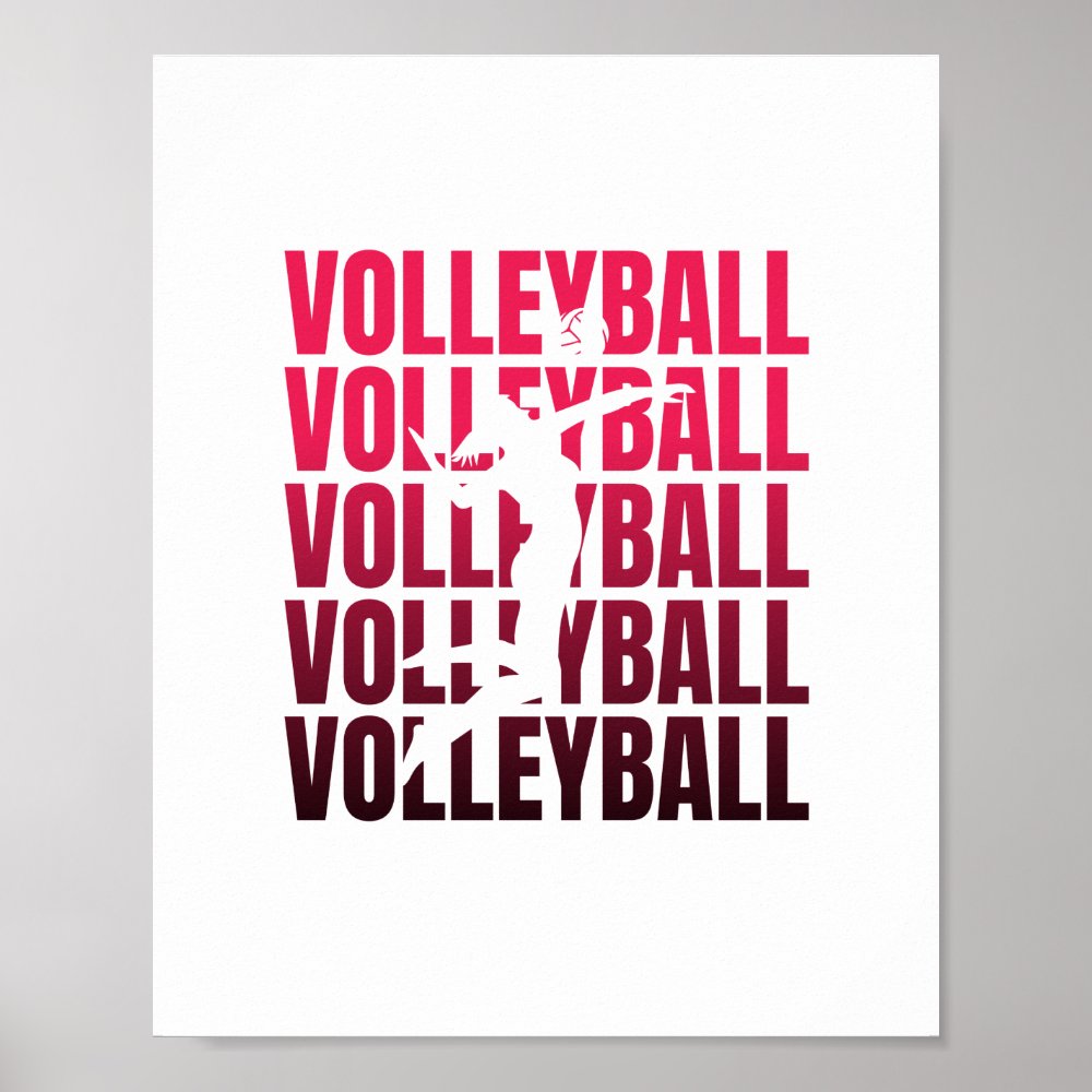 volleyball sports coach team player gifts poster rb29b0e8b363a40ca8eec568f25fdd638 wva 8byvr 1000 - Volleyball Gifts