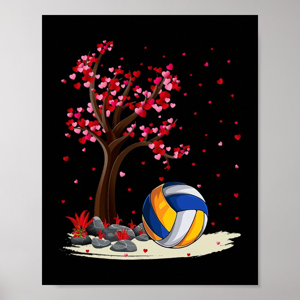 volleyball sports lover heart tree volleyball vale poster rcaa27cb318c9479f8494191e704dfd23 wva 8byvr 1000 - Volleyball Gifts