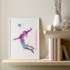 watercolor splashed volleyball girl player texted poster r dr9o0 1000 - Volleyball Gifts