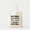 nothing stands between this girl her volleyball tote bag r3ed595fbf6c04822abef860053adbcba v9w6h 8byvr 1000 - Volleyball Gifts