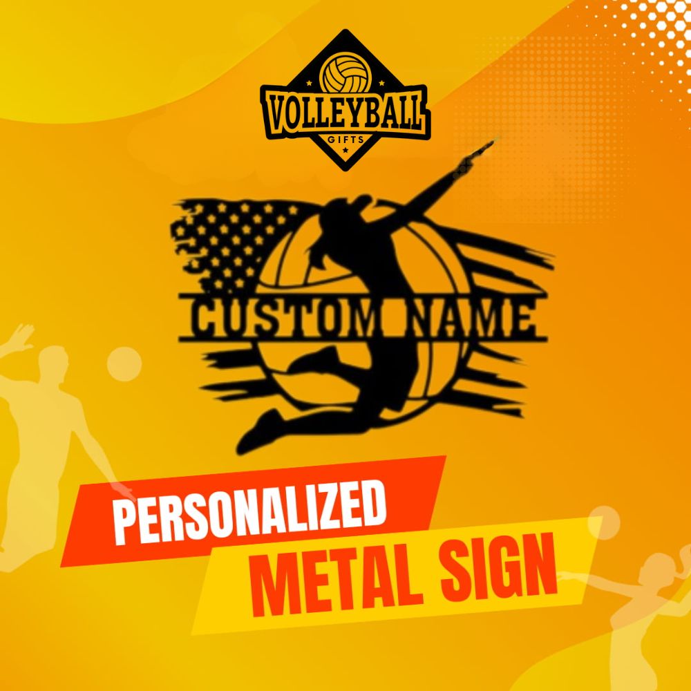 Volleyball Gifts Personalized Metal Sign